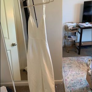 White maxi dress